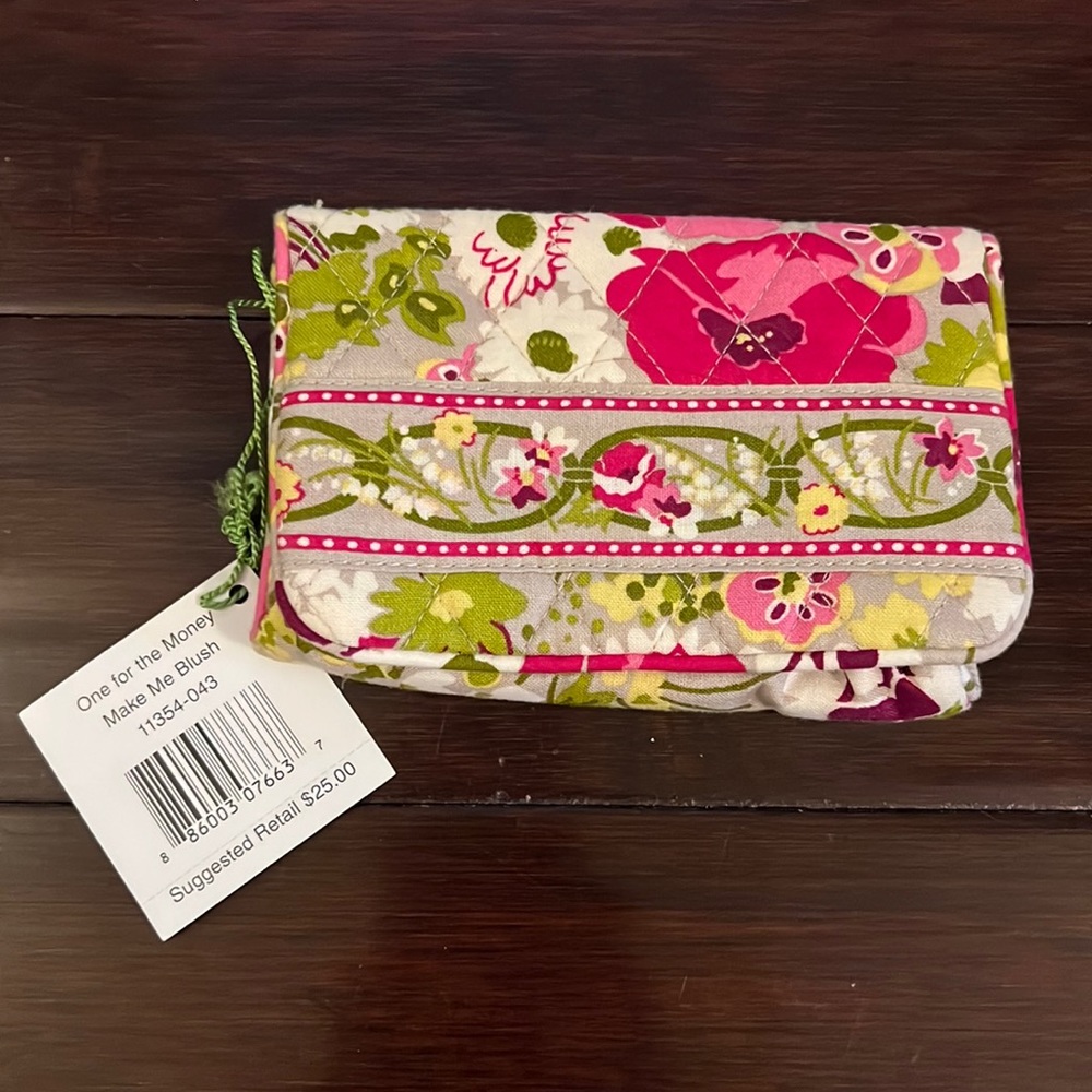 Vera Bradley “One for the Money” Make Me Blush Wallet